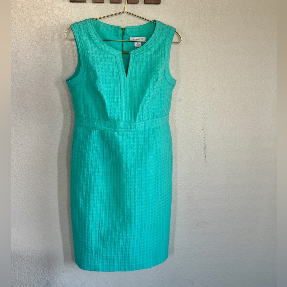 Liz Claiborne Sleeveless Aqua Midi Dress